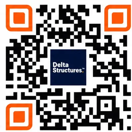 QR code — scan to connect with Delta Structures